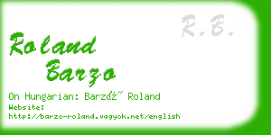 roland barzo business card